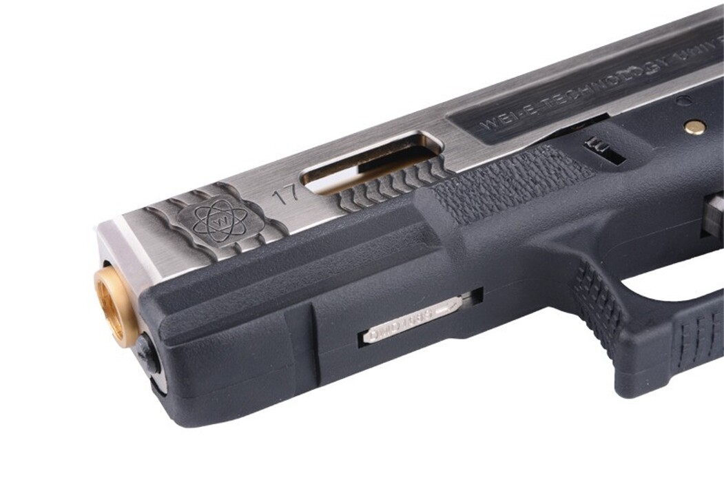 Пистолет Glock 17 Force Metal Blk-Silver-Gold GBB [WE] фото 9