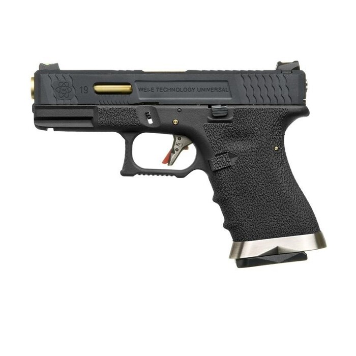 Пистолет Glock 19 Force pistol T1 WE Metal Black Green Gas фото 1