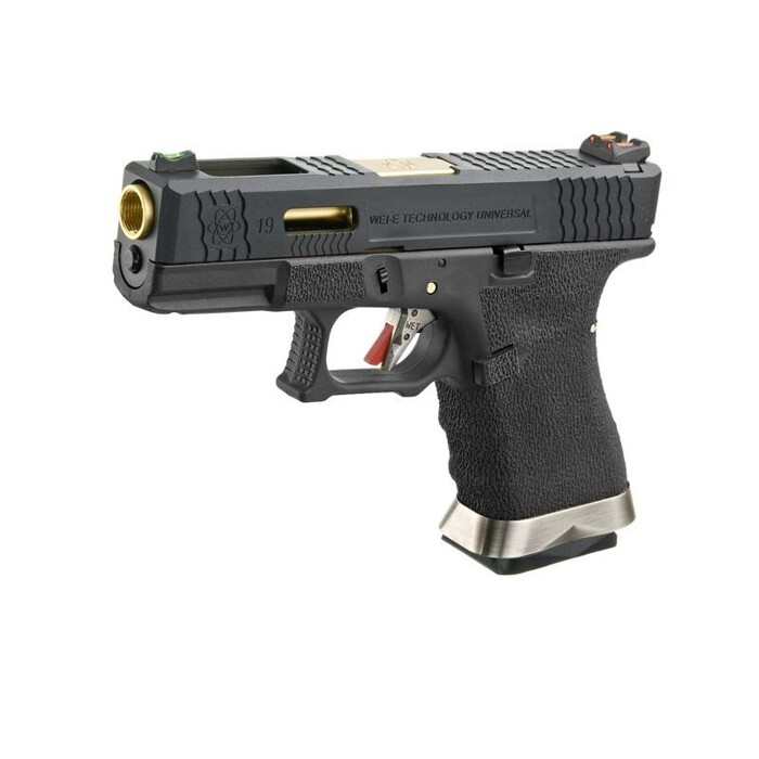 Пистолет Glock 19 Force pistol T1 WE Metal Black Green Gas фото 2