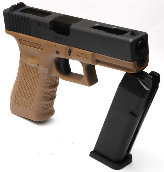 Пистолет Glock 18C Gen4. WE Metal Tan Green Gas фото 5
