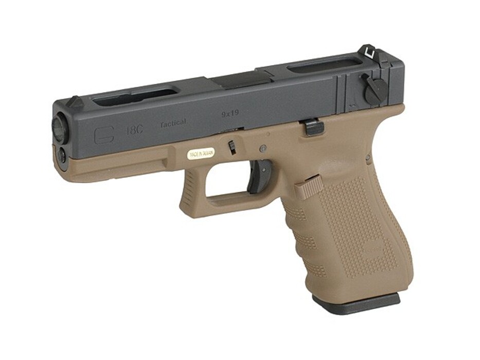 Пистолет Glock 18C Gen4. WE Metal Tan Green Gas фото 8