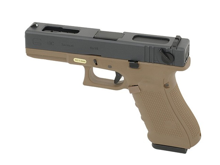 Пистолет Glock 18C Gen4. WE Metal Tan Green Gas фото 9