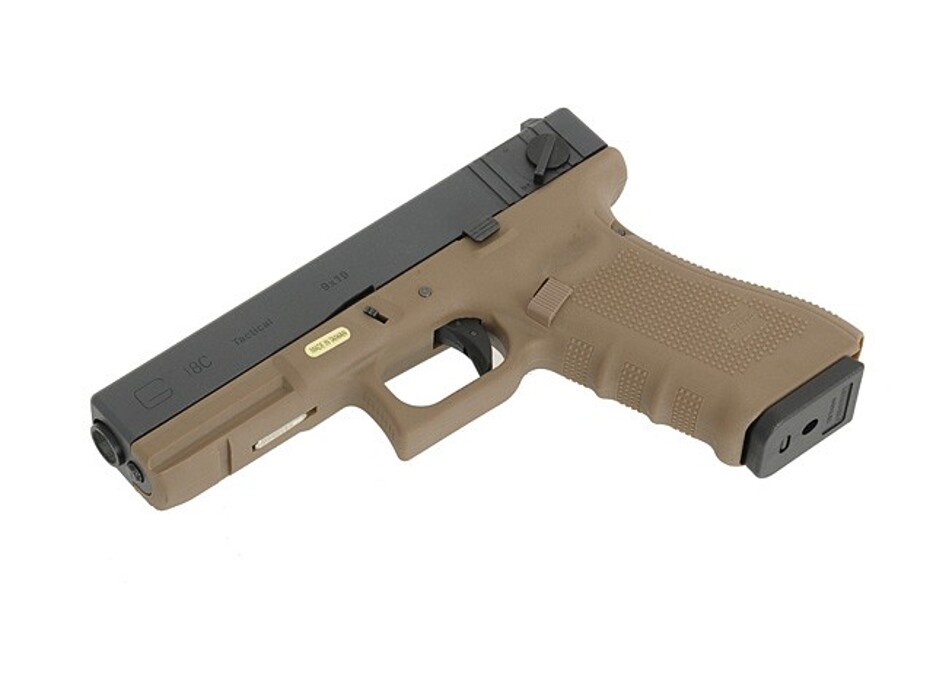 Пистолет Glock 18C Gen4. WE Metal Tan Green Gas фото 10