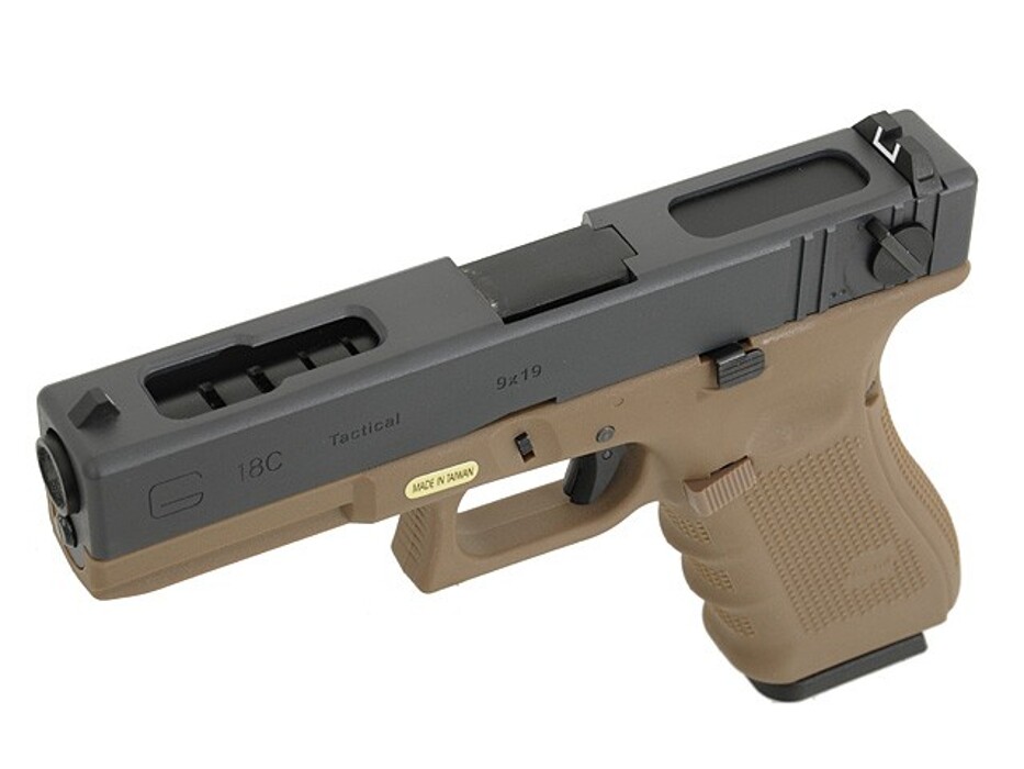 Пистолет Glock 18C Gen4. WE Metal Tan Green Gas фото 13