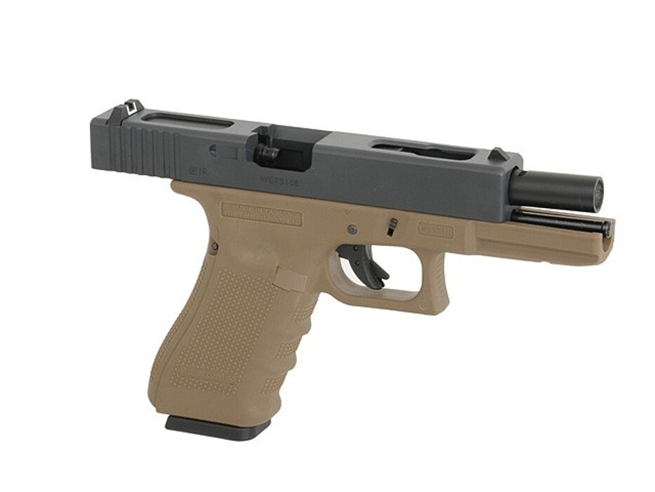 Пистолет Glock 18C Gen4. WE Metal Tan Green Gas фото 16
