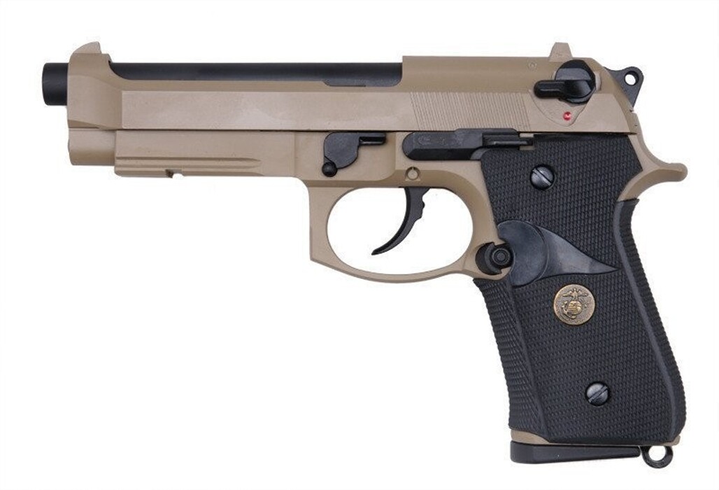 Пістолет Beretta M9A1 GBB Tan/Black Full Metal [WE] фото 1