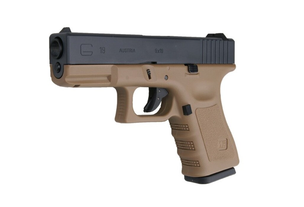 Пістолет Glock 19 Gen3. WE Metal Tan Green Gas фото 2