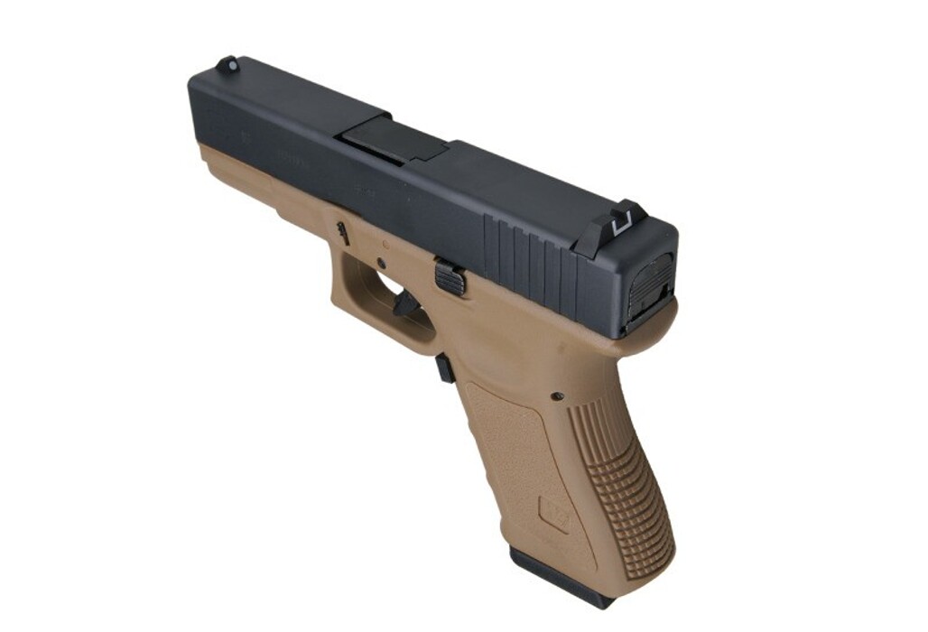 Пістолет Glock 19 Gen3. WE Metal Tan Green Gas фото 8