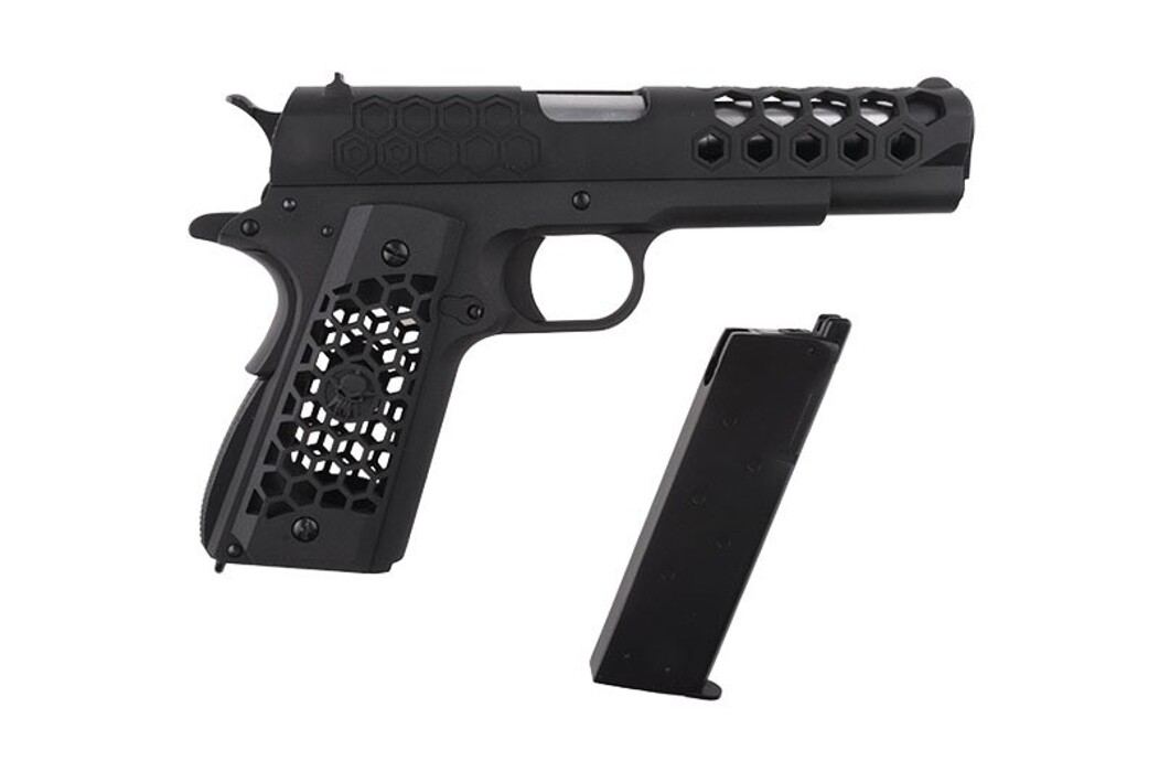 Пістолет COLT 1911 Hex Cut V.3 black [WE] фото 9