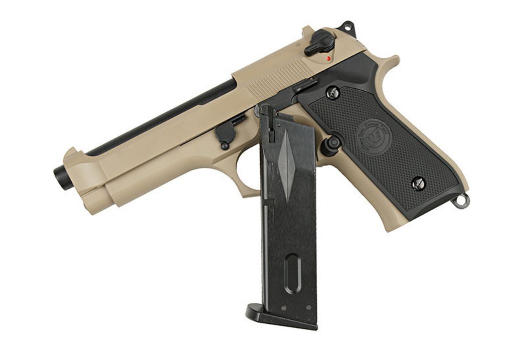 Пістолет Beretta M92 GBB Tan фото 7