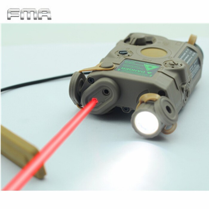 Тактический блок AN/PEQ-15 лазер с светодиодным фонариком FMA TAN фото 2