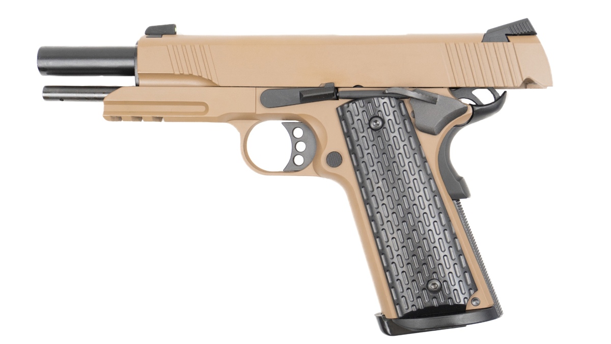Пистолет Kimber Desert Warrior Army Metal R28 - tan Green Gas фото 3