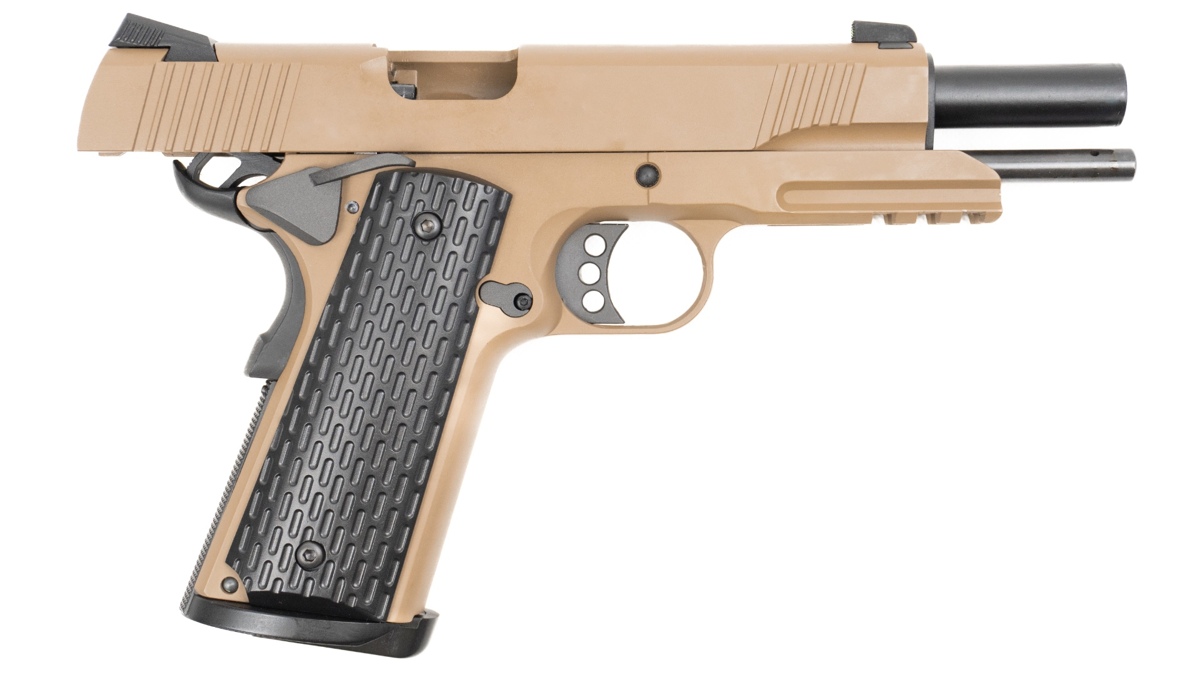 Пистолет Kimber Desert Warrior Army Metal R28 - tan Green Gas фото 4