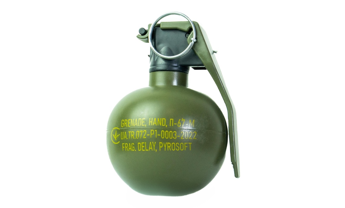 Граната имитационно-тренировочная с активной чекой П-67-М "NATO" Pyrosoft фото 5
