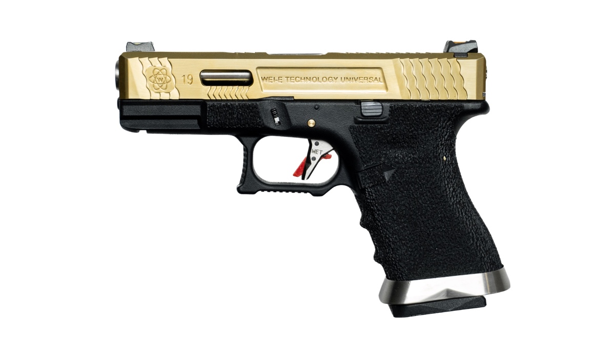 Пістолет Glock 19 Force Metal Black-bronze Green Gas WE фото 1