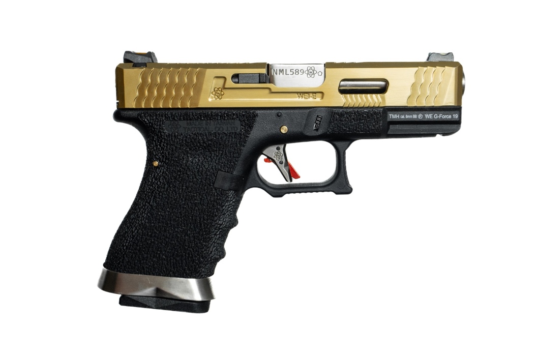 Пістолет Glock 19 Force Metal Black-bronze Green Gas WE фото 2